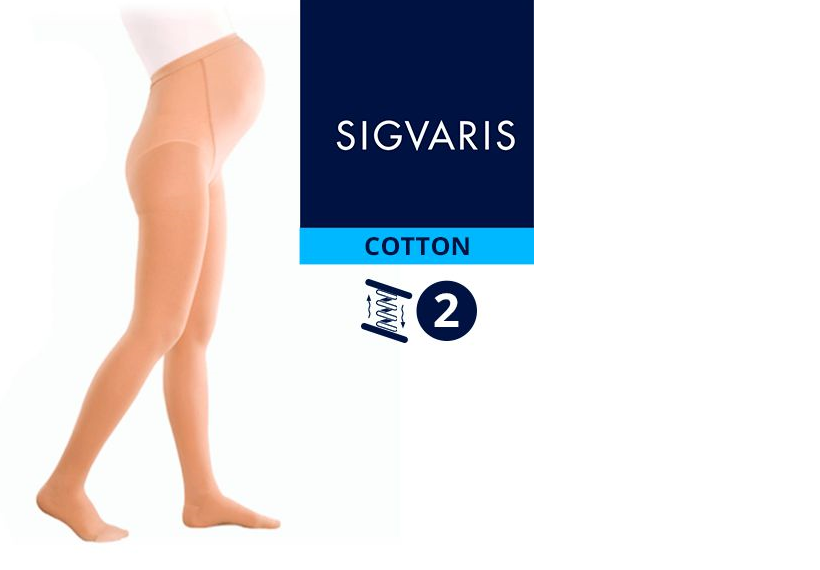 Медицинские компрессионные колготы для беременных женщин SIGVARIS MEDICAL COTTON второго класса компрессии с открытым и закрытым носком (мыском)