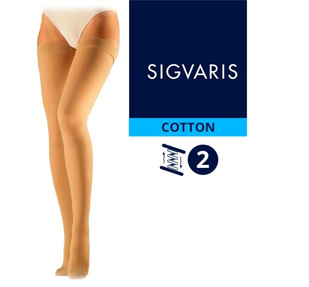 Компрессионные чулки от варикоза SIGVARIS MEDICAL COTTON 1 и 2 класс компрессии открытый и закрытый носок (мысок) для женщин и мужчин 14% ХЛОПКА