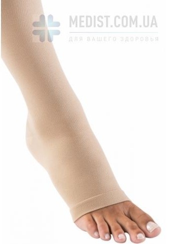 Компрессионный ЧУЛОК НА ОДНУ НОГУ с застежкой на талии SIGVARIS MEDICAL COTTON 3 класс компрессии с открытым носком для женщин и мужчин 14% ХЛОПКА
