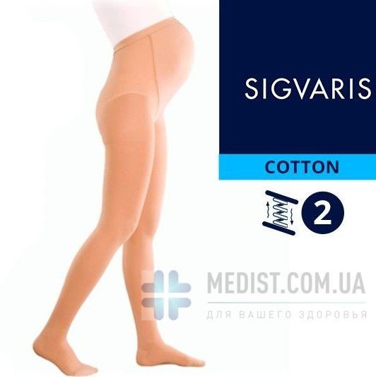 Компрессионные колготы SIGVARIS MEDICAL COTTON 2 класс компрессии с открытым и закрытым носком для беременных женщин 14% ХЛОПКА