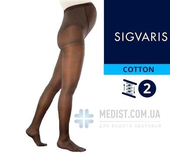 Компрессионные колготы SIGVARIS MEDICAL COTTON 2 класс компрессии с открытым и закрытым носком для беременных женщин 14% ХЛОПКА