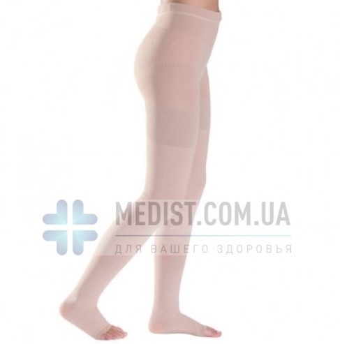 30% КАУЧУКА в составе - Компрессионные колготы SIGVARIS MEDICAL TRADITIONAL 2 класс компрессии с открытым носком для женщин