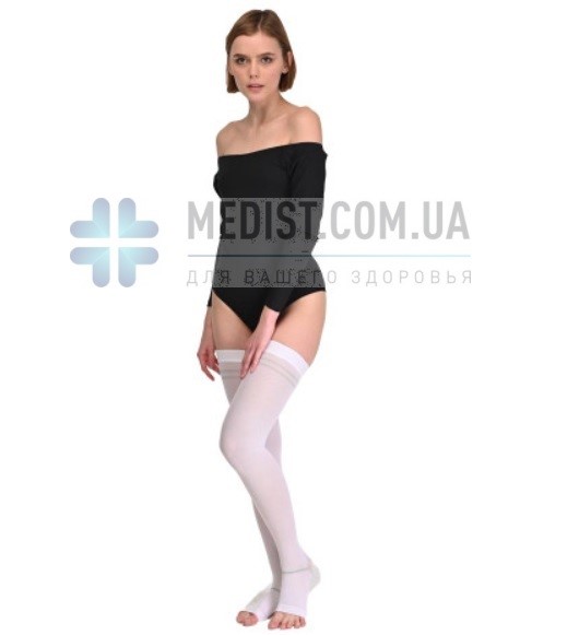 Антиэмболические чулки Soloventex 2 класс компрессии с открытым носком (мыском) для женщин и мужчин
