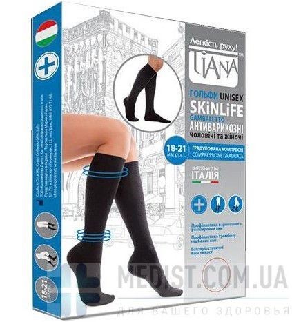 Компрессионные гольфы Tiana Unisex Skinlife 1 класс компрессии с закрытым носком для женщин и мужчин