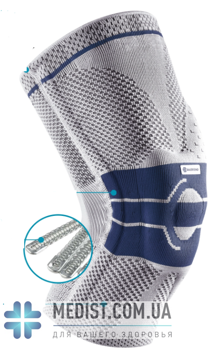 Умный коленный бандаж GenuTrain A3 Bauerfeind - динамический наколенник для комплексного лечения болей в коленном суставе с коррегирующим пелотом и специальной массирующей вставкой - для женщин и мужчин - фото 23710