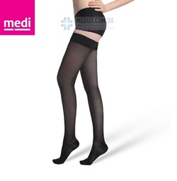 Женские компрессионные чулки mj-1 metropole с КРУЖЕВНОЙ РЕЗИНКОЙ «platinum» профилактические с закрытым носком
