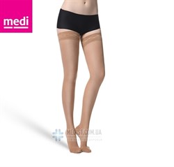 Женские компрессионные чулки mj-1 metropole с КРУЖЕВНОЙ РЕЗИНКОЙ «platinum» профилактические с закрытым носком