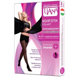 Компрессионные колготки Tiana 1 класс компрессии 140 den микрофибра с закрытым носком для женщин