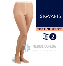 Компрессионные колготы SIGVARIS TOP FINE SELECT 2 класс компрессии с закрытым носком для женщин и мужчин