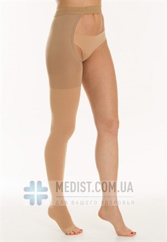 Медицинский компрессионный моночулок с застежкой на талии ПРАВЫЙ И ЛЕВЫЙ для женщин и мужчин Relaxsan Medicale Classic 2 класс компрессии с открытым носком (мыском)