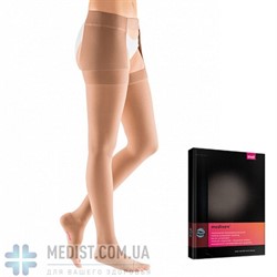 ПРИ СИЛЬНЫХ ОТЕКАХ И ЛИМФЕДЕМЕ компрессионный ЧУЛОК НА ОДНУ НОГУ с застежкой на талии medi mediven forte 2 класс компрессии с открытым носком ДЛЯ ЖЕНЩИН И МУЖЧИН