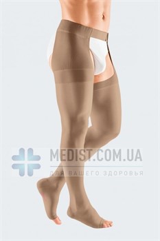 ПРИ СИЛЬНЫХ ОТЕКАХ И ЛИМФЕДЕМЕ компрессионный ЧУЛОК НА ОДНУ НОГУ с застежкой на талии medi mediven forte 2 класс компрессии с открытым носком ДЛЯ ЖЕНЩИН И МУЖЧИН