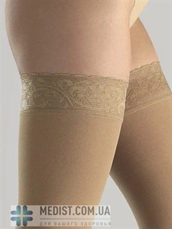 ЖЕНСКИЕ компрессионные чулки ДЛЯ СУХОЙ КОЖИ Ofa Bamberg Memory aloe vera с КРУЖЕВНОЙ РЕЗИНКОЙ 2 класс компрессии с закрытым носком для СТАНДАРТНОГО И ШИРОКОГО БЕДРА