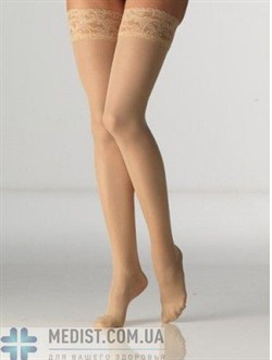 ЖЕНСКИЕ компрессионные чулки с КРУЖЕВНОЙ РЕЗИНКОЙ Gilofa Fine Ofa Bamberg профилактические с закрытым носком