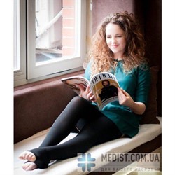 Алком 6043 женские компрессионные чулки от варикоза 3 класс компрессии открытый носок (мысок)