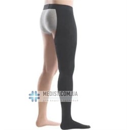 Алком 6062 МУЖСКОЙ компрессионный ЧУЛОК НА ОДНУ НОГУ с застежкой на талии 2 класс компрессии с закрытым носком