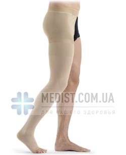 Компрессионный ЧУЛОК НА ОДНУ НОГУ с застежкой на талии SIGVARIS MEDICAL COTTON 1 и 2 класс компрессии с открытым носком для женщин и мужчин 14% ХЛОПКА