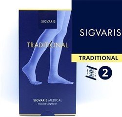 30% КАУЧУКА в составе - Компрессионные гольфы SIGVARIS MEDICAL TRADITIONAL 2 класс компрессии с открытым носком для женщин и мужчин
