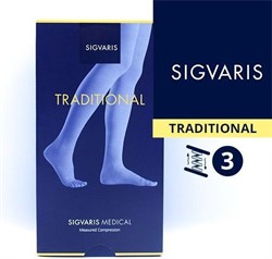 30% КАУЧУКА в составе - Компрессионные гольфы SIGVARIS MEDICAL TRADITIONAL 3 класс компрессии с открытым носком для женщин и мужчин