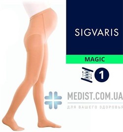 Компрессионные колготы ДЛЯ БЕРЕМЕННЫХ Sigvaris Magic, 1 класс компрессии, с открытым и закрытым носком, Швейцария - фото 18504