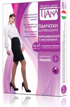 Компрессионные чулки Tiana 2 класс компрессии с закрытым носком для женщин