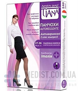 Компрессионные чулки Tiana 2 класс компрессии с открытым носком для женщин