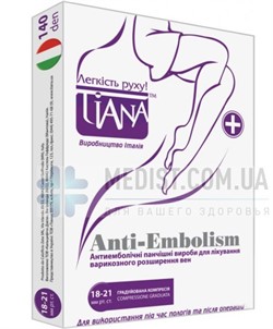 Антиэмболические чулки Tiana 1 класс компрессии с закрытым носком для женщин