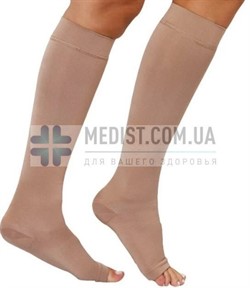 Компрессионные гольфы от варикоза Aurafix 3 класс компресии с открытым носком (мыском) для женщин и мужчин