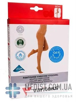 Компрессионные колготы VARITEKS Aloe Vera 2 класс компрессии МИКРОФИБРА с открытым носком для женщин и мужчин