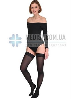 ЖЕНСКИЕ компрессионные чулки Soloventex С КРУЖЕВНОЙ РЕЗИНКОЙ 1 класс компрессии с закрытым носком