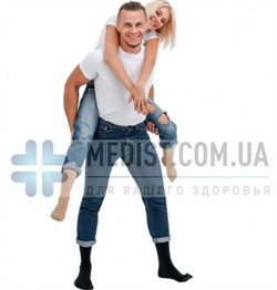 Мужские компрессионные чулки Алком 6092 2 класс компрессии с открытым носком