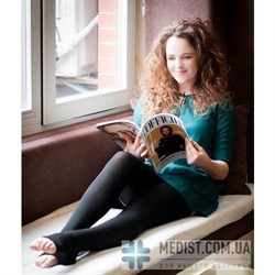 Алком 6082 женские компрессионные чулки 2 класс компрессии с открытым носком