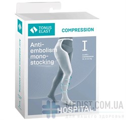 Компрессионный антиэмболический ЧУЛОК НА ОДНУ НОГУ с застежкой на талии TONUS ELAST 0403-01 Hospital 1 класс компрессии ДЛЯ ЖЕНЩИН И МУЖЧИН цвет белый
