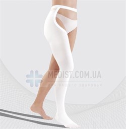 Компрессионный антиэмболический ЧУЛОК НА ОДНУ НОГУ с застежкой на талии TONUS ELAST 0403-01 Hospital 1 класс компрессии ДЛЯ ЖЕНЩИН И МУЖЧИН цвет белый