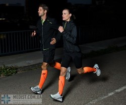 Компрессионные гетры со СВЕТООТРАЖАТЕЛЯМИ для занятий спортом medi CEP ДЛЯ ЖЕНЩИН И МУЖЧИН