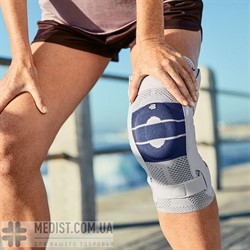 Стабилизационный коленный бандаж Bauerfeind GenuTrain S - динамический наколенник для коленного сустава с шарнирными боковыми вставками - для женщин и мужчин