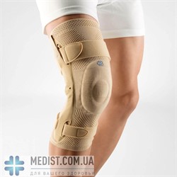 Стабилизационный коленный бандаж Bauerfeind GenuTrain S pro - динамический наколенник для коленного сустава с боковыми вставками и ограничительными шарнирами - для женщин и мужчин