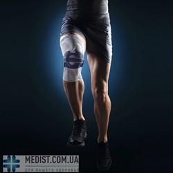 Умный коленный бандаж GenuTrain A3 Bauerfeind - динамический наколенник для комплексного лечения болей в коленном суставе с коррегирующим пелотом и специальной массирующей вставкой - для женщин и мужчин