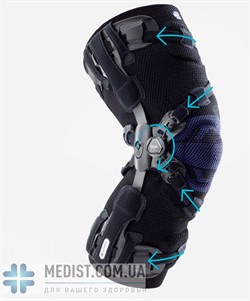 Коленный ортез Bauerfeind GenuTrain ОА - стабилизирующий бандаж для частичной разгрузки коленного сустава при остеоартрозе - для женщин и мужчин