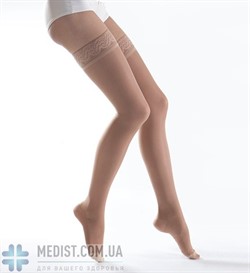 Чулки Lauma medical медицинские компрессионные 1 класс компрессии, закрытый носок, кружевная резинка ДЛЯ ЖЕНЩИН