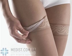 Чулки Lauma medical медицинские компрессионные 1 класс компрессии, закрытый носок, кружевная резинка ДЛЯ ЖЕНЩИН