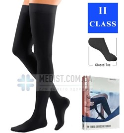 Компрессионные чулки Aurafix 2 класс компрессии закрытый носок черные Компрессионные чулки Aurafix 2 класс компрессии закрытый носок черные
