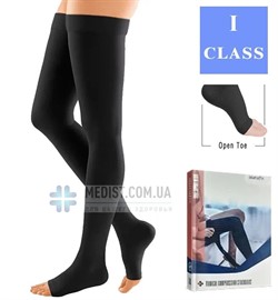 Компрессионные чулки Aurafix 1 класс компрессии с открытым носком