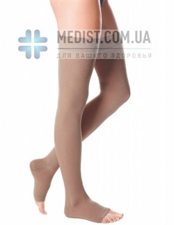 Компрессионные чулки ПОД ПОЯС БЕЗ РЕЗИНКИ Maxis Micro 2 класс компрессии с открытым носком