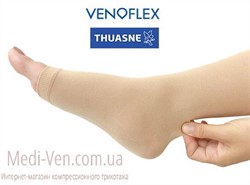 Компрессионные чулки Thuasne Venoflex Kokoon (Франция) 2 класс компрессии КРУЖЕВНАЯ РЕЗИНКА для женщин, цвет бежевый, носок открытый
