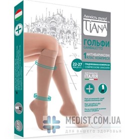 Компрессионные гольфы Tiana 1 класс компрессии 280 den с закрытым носком для женщин