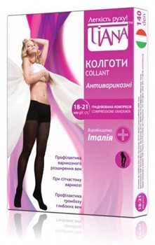 Компрессионные колготки Tiana 1 класс компрессии 140 den с закрытым носком для женщин