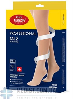 Компрессионные колготы Pani Teresa Professional, 2 класс компрессии, с открытым и закрытым носком, ДЛЯ ЖЕНЩИН И МУЖЧИН, Швейцария