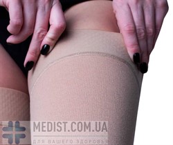 ХЛОПОК Компрессионные чулки Venotonia Cotton ДЛЯ СТАНДАРТНОГО И ШИРОКОГО БЕДРА 2 класс компрессии с открытым носком ДЛЯ ЖЕНЩИН И МУЖЧИН цвет карамель