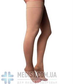 ХЛОПОК Компрессионные чулки Venotonia Cotton ДЛЯ СТАНДАРТНОГО И ШИРОКОГО БЕДРА 2 класс компрессии с открытым носком ДЛЯ ЖЕНЩИН И МУЖЧИН цвет карамель
